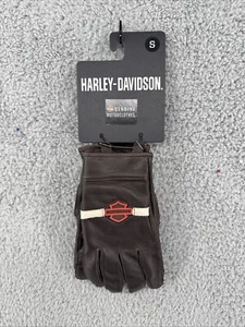 Harley Davidson Victory Lane Brown Leather Gloves Mens Size Small 98104-23VM NEW - Picture 1 of 4