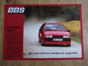 Volkswagen Scirocco brochure/leaflet c.1985 designed by BBS - Picture 1 of 2