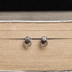 925 Sterling Silver Door Knocker Mini Hoop Ear Stud Earrings Punk Vintage Gothic - Picture 1 of 7
