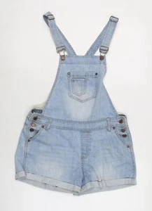 Denim & Co. Womens Blue Cotton Dungaree One-Piece Size 10 Snap - Adjustable Stra - Picture 1 of 10