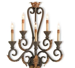 Currey and Company 5349 5 Light Orleans Wall Sconce - Large, Hand Rubbed Bronze - Picture 1 of 4