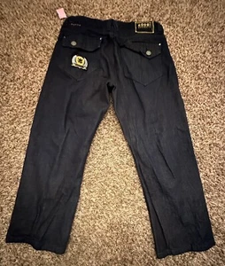 COOGI Mens Size 38 Length 34 Jeans Embroidered Denim Blue - Picture 1 of 7