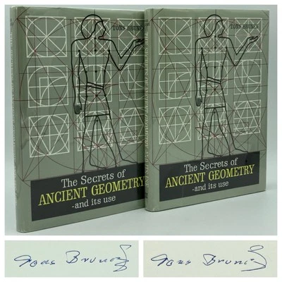 *Signed* Secrets of Ancient Geometry & Its Use - Tons Brunes (Rhodos 1967) 2 vol - Image 1 of 4