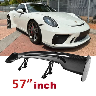 Rear Trunk Spoiler Wing Carbon Fiber Look Upper For Porsche Cayman 718 Boxter Foto 1 de 4