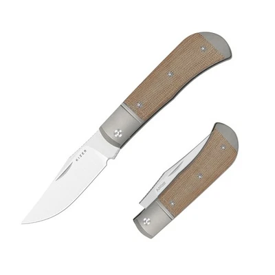 Kizer Trestle EDC Folding Pocket Knife 14C28N Blade Titanium & Micarta Handle - Image 1 of 4