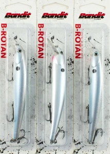 (LOT OF 3) BANDIT B-ROTAN 4.6" 1/2OZ BDTBRTNB74 SICKLY BLUE I3229 - Picture 1 of 2