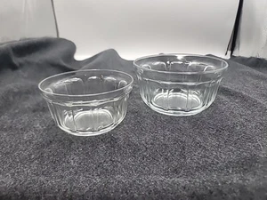 Vintage durchsichtige Vereco Frankreich verschachtelte Rührschüssel 2er Set - Bild 1 von 7