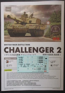 Rye Field Models 1/35th Scale Challenger II - Decals from Kit No. 5062 - Picture 1 of 1