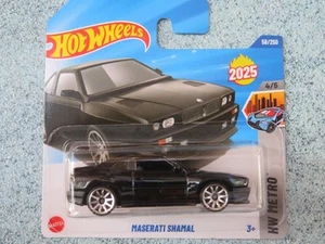 Hot Wheels H5HJ 058 MASERATI SHAMAL negro 2025 58/250 CaseHJ nuevo fundición 2025 - Imagen 1 de 2
