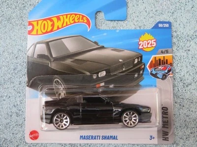 Hot Wheels H5HJ 058 MASERATI SHAMAL black 2025 58/250 CaseHJ New Casting 2025 - Image 1 of 2