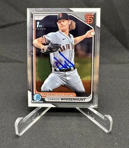 Carson Whisenhunt Autograph Signed 2024 1st Bowman Chrome #BCD-96 Giants - Picture 1 of 2