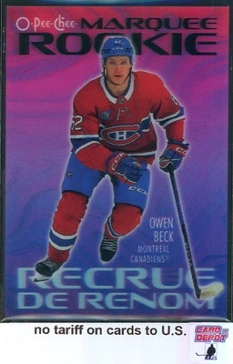2023-24 O-Pee-Chee 3-D Marquee Rookies #3DOB Owen Beck - Image 1 of 2