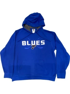 NHL St. Louis Blues Hoodie Men's XL Blue Pullover Fleece Hockey Fan - Picture 1 of 24