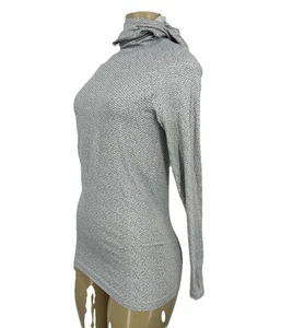 Athleta Small Women Flurry Peak Turtleneck grey Active Hooded Outdoors  F10 - Picture 1 of 8