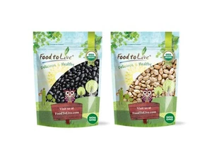 Organic Dry Beans Bundle, 2 x 5lbs Pack - Non-GMO, Kosher - by Food to Live - Picture 1 of 8