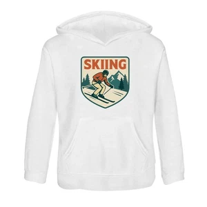 'Skiing Emblem Mountains' Children's Hoodie / Hooded Sweater (KO055349) - Picture 1 of 15