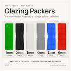 32mm Glazing Packers Floor Glass Shims Window Spacers Flat Plastic Frame Kitchen