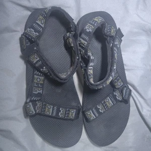 Teva Sandals Mens 9 Original Universal Hiking Strappy Black Comfort - Picture 1 of 10