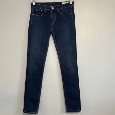 Rag & Bone Womens Skinny Jeans Size 30 Dark Wash Blue Slim Fit Mid Rise - Image 1 of 4