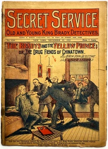 SERVICIO SECRETO #1248 BRADYS DETECTIVES 1922 MISTERIOSO PULPA CENTAVO NOVELA DROGA DEMONIOS - Imagen 1 de 3