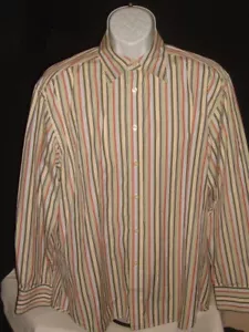 CAMICIA ROBERT GRAHAM R&G MULTICOLORE RIGHE VERTICALI 100% COTONE L/S TG XL - Foto 1 di 8