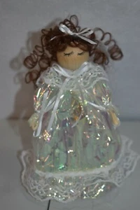 Muñeca Papel Girado Iridiscente Hecho a Mano Cabello Burnette De Colección - Imagen 1 de 5