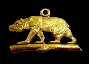 BEAR Gold ENGRAVED Vintage PENDANT FINE 14K - Picture 1 of 4