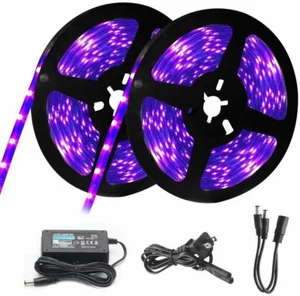 UV led strip light 365nm 5050 SMD blacklight UV Resin Curing dc 12V power SUPPLY - Picture 1 of 14