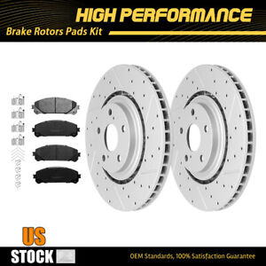 Front Drilled Brake Rotors Pads For Toyota Highlander Sienna Lexus RX350 NX300