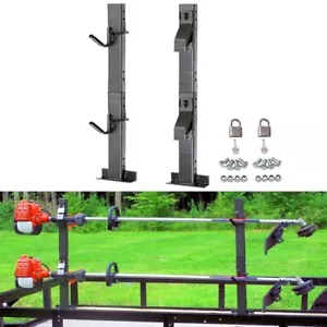 2 Place Locking Trimmer Rack Trim Line Holder Fit For Open Landscape Trailers Ra - Picture 1 of 6