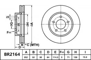 Bendix Ultimate Front Brake Rotor for Ford Mustang FN, FM 5.0L MF8F Petrol 2014- - Picture 1 of 2
