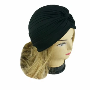 10 Black &10 White Women's Sleep Soft Stretchy Turban Chemo Cap Hat Head wear - Picture 1 of 2