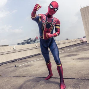 Avengers 3 Infinity War SpiderMan Kids Jumpsuit With Mask Cosplay Spiderman Suit - Picture 1 of 12