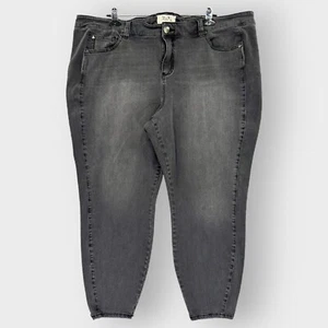 RWN by Rawan Skinny Leg Jeans Damen 22 hellschwarz grau Curvy Fit Stretch F31 - Bild 1 von 16
