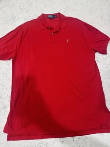 VTG Y2K Vintage Ralph Lauren Polo Golf Mens XL Polo Grey Red Color Pony Cotton - Picture 1 of 3