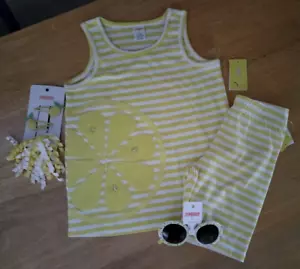 Gymboree Girls Citrus & Sunshine set 4 pezzi/nuovo con etichette/taglia 7/RTLS $67,80 - Foto 1 di 11