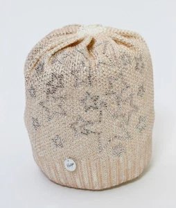 CATYA Cappello Estivo "Stelle" in Beige Glitterato 100% Cotone NUOVO - Foto 1 di 2