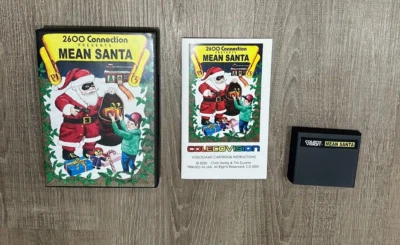 MEAN SANTA Colecovision homebrew videogame cartridge manual box CIB ADAM game - Image 1 of 4