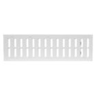 White Metal Air Vent Grille 500mm x 150mm with Shutter Flat Louvre Duct Cover