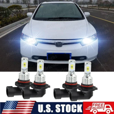 For Honda Civic 2006 2007 2008 2009 2010 2011 Front Headlights Bulbs White - Image 1 of 4