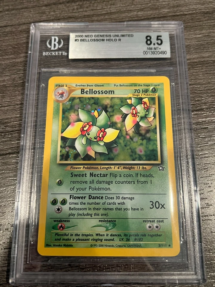 #3 2000 Neo Genesis Bellossom Holo Rare – BGS 8.5 - (PSA/CGC) - Image 1 of 1