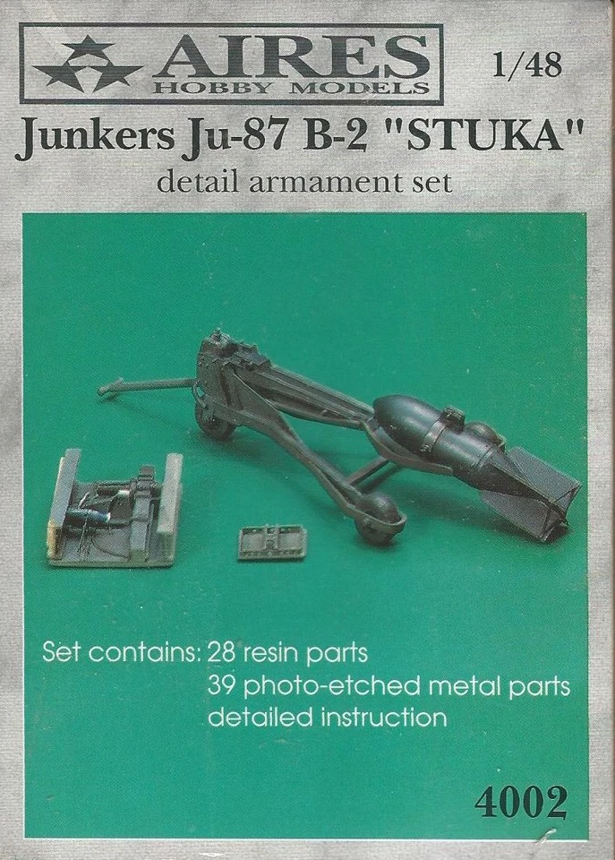 JUNKERS JU-87 B-2 STUKA DETAIL ARMAMENT SET 1/48 AIRES 4002 - PER KIT HASEGAWA - Immagine 1 di 1