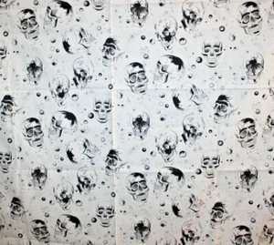 Calaveras y planetas Alexander Henry ASTRAL SKULL 2006 tela algodón 1 yarda 3" RARO - Imagen 1 de 3