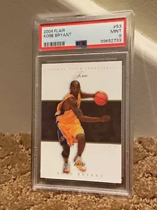 Carta Flair Kobe Bryant PSA 9 #53 2004 Lakers NUOVA CUSTODIA PULITA - Foto 1 di 1