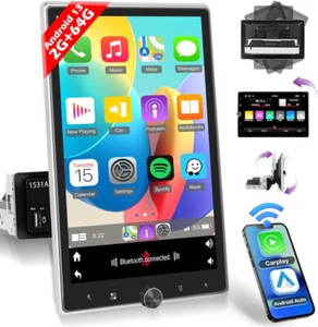 10.4'' Android 13 Single 1 Din Apple Carplay Car Stereo Radio GPS WIFI 2G+64GB - Picture 1 of 26