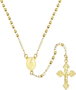 Cross Necklace Rosary Beads Catholic, Christian Gifts Cross Necklace with Gift B - Picture 1 of 12