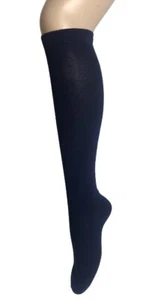 Lot of 6 Pair Women Knee-High Socks ~ Dark Blue - Picture 1 of 3
