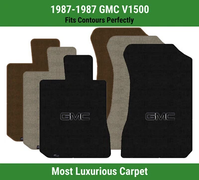 Alfombrillas de primera fila Lloyd Luxe para GMC V1500 1987 con logotipo GMC 1 negro Foto 1 de 4
