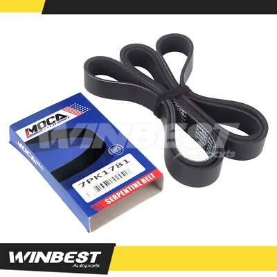 EPDM Serpentine Belt 7PK1781 Fit for 03-07 Honda Accord 2.4L GAS  - Image 1 of 4