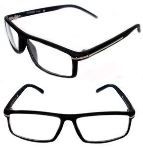 Herren Designer kleine Brille matt gummiert schwarz silber Grafik Designer - Bild 1 von 11